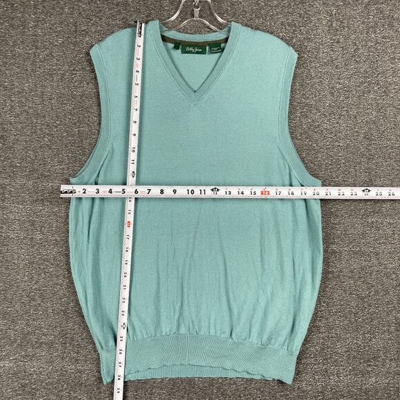 Bobby Jones Sweater Vest Mens L Wool Work Office Capsule Minimal Career FLAW - Picture 6 of 9